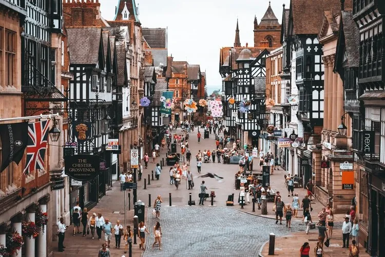The historic rows and streets of Chester