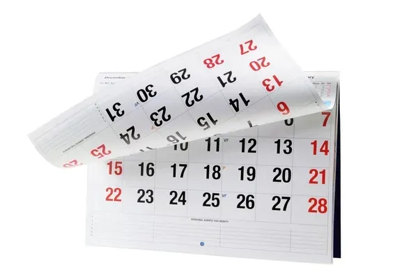 A wall calendar